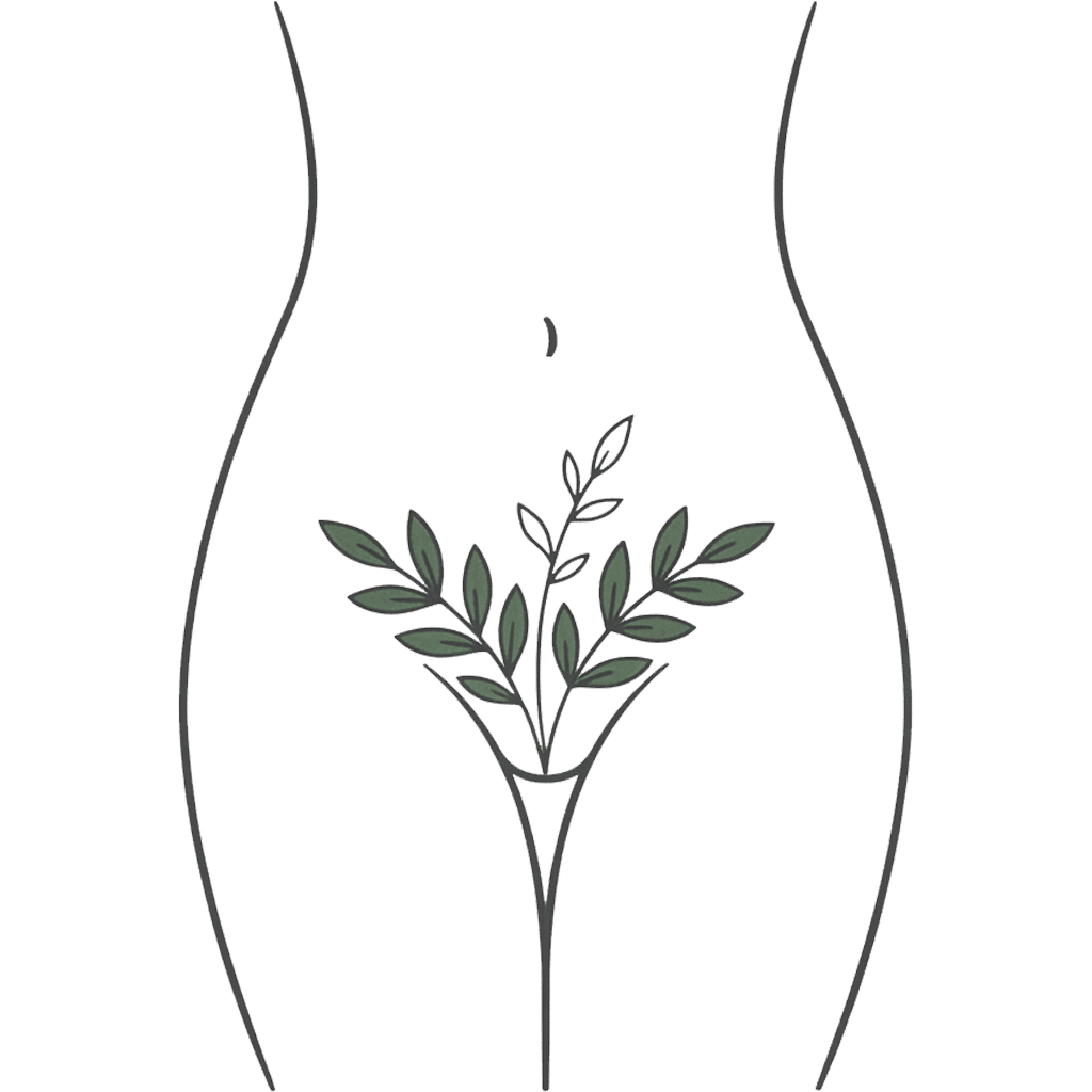 Illustration showing bikini wax coverage on the bikini line